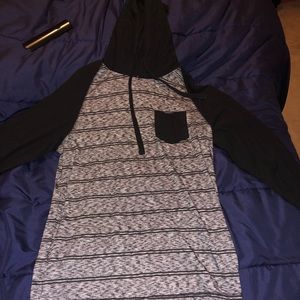 American crusader hooded tee long sleeve